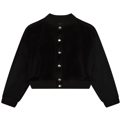 Shop Givenchy Bomber Jacket With Rhinestone Logo In Nera