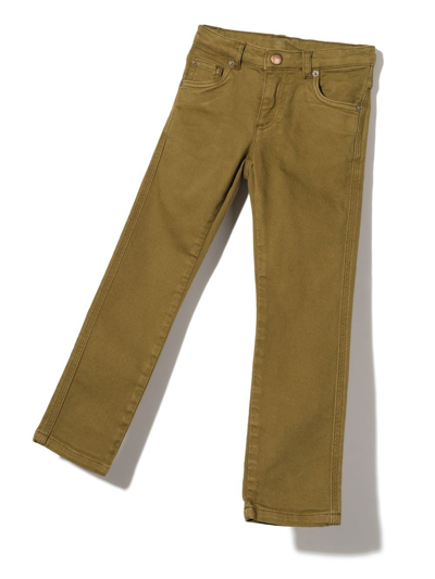 Shop Bonpoint Corduroy Straight-leg Trousers In 045a Kaki Clair