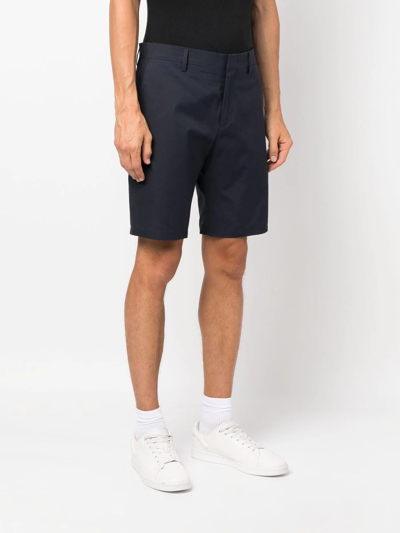 Paul Smith Man Shorts & Bermuda Shorts Midnight Blue Size L Cotton In 蓝色