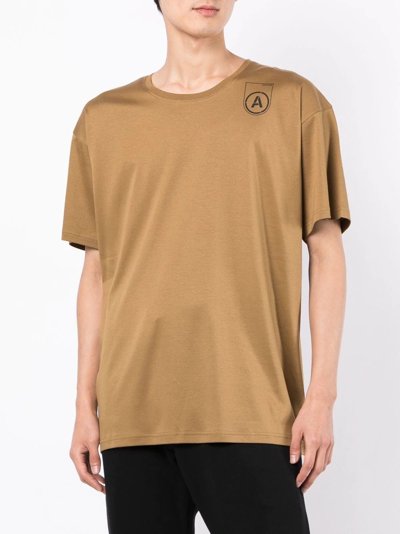 Shop Acronym Graphic-print T-shirt In Brown