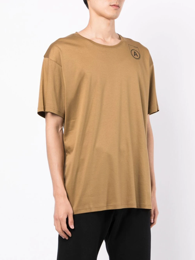 Shop Acronym Graphic-print T-shirt In Brown