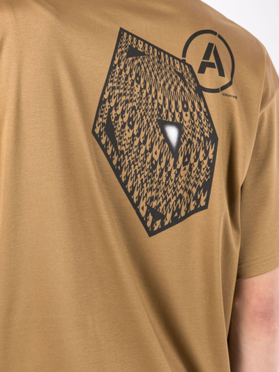 Shop Acronym Graphic-print T-shirt In Brown