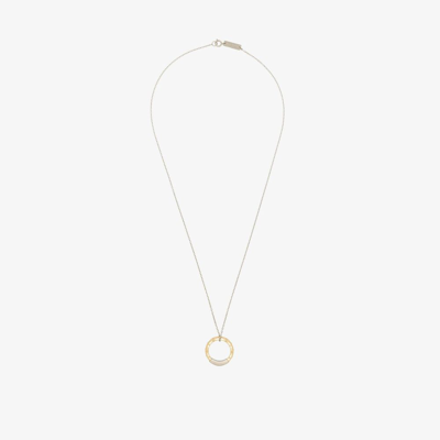 Shop Maison Margiela Gold And Silver Tone Ring Pendant Necklace