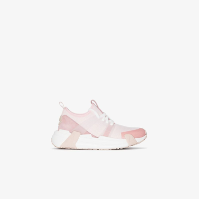 Shop Moncler Pink Lunarove Low Top Sneakers