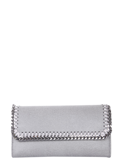 Shop Stella Mccartney Continental Falabella Wallet In Grey