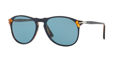 Shop Persol Polarized Light Blue Aviator Mens Sunglasses Po6649sm 1095p1 55