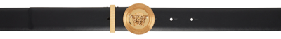 Shop Versace Black Medusa Biggie Belt In 1b00v Black-