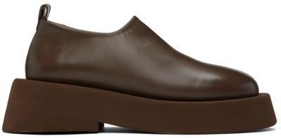 Shop Marsèll Brown Gommello Loafers In 490 Chocolate