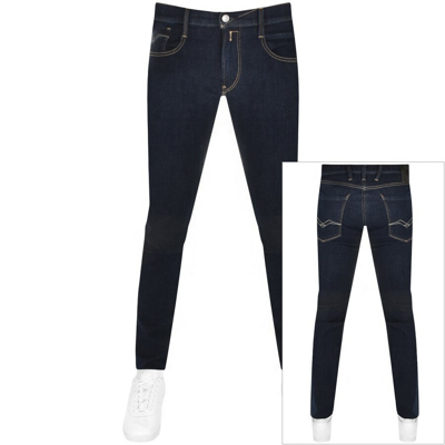 Shop Replay Anbass Jeans Dark Wash Navy