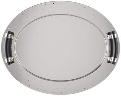 Shop Alessi Silver Mg09 Tray In Stainless Steel