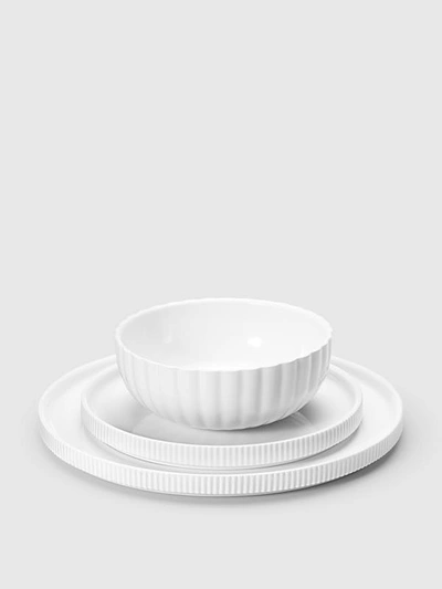 Shop Georg Jensen Bernadotte Dinnerware, Set Of 3 In White