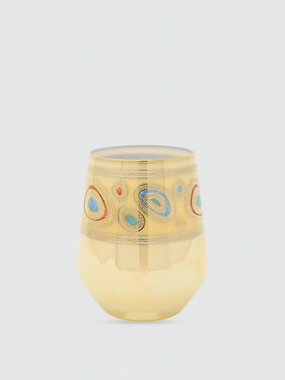 Shop Vietri Regalia Stemless Wine Glass In Cream