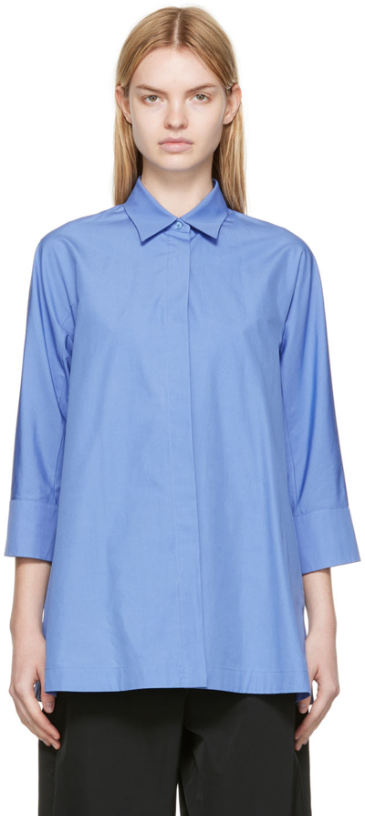 Shop Max Mara Blue Ariccia Shirt In 039 Turqoise