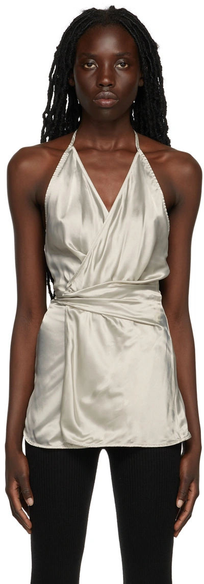 Shop Rick Owens Silver Laura Camisole In 08 Pearl