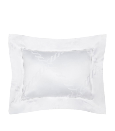 Shop Pratesi Treccia Boudoir Pillowcase (30cm X 40cm) In White