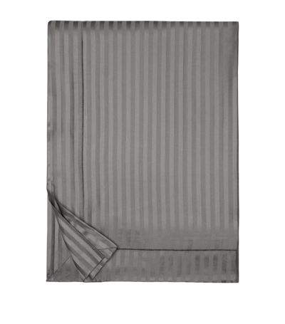 Shop Pratesi Raso Rigato King Duvet Cover (230cm X 220cm) In Grey