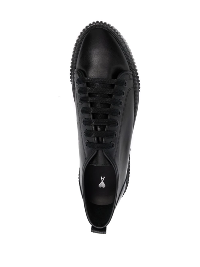 Shop Ami Alexandre Mattiussi Ami Sole Low-top Sneakers In Black