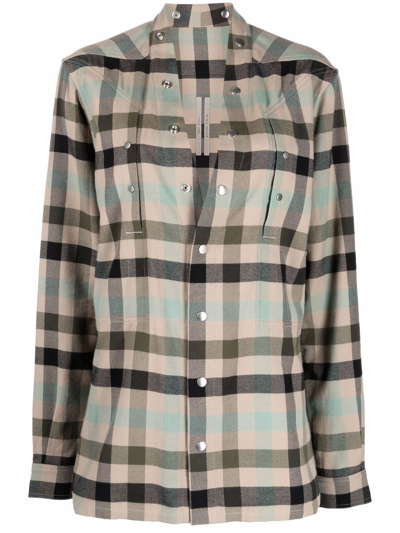 Rick Owens Fogpocket Larry Shirt In Neutrals | ModeSens