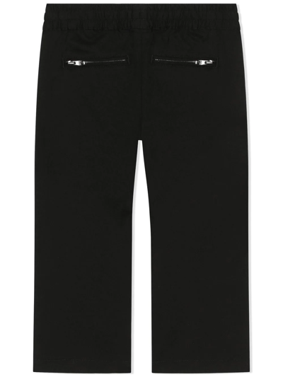 Shop Dolce & Gabbana Logo-patch Gabardine Track Pants In Black