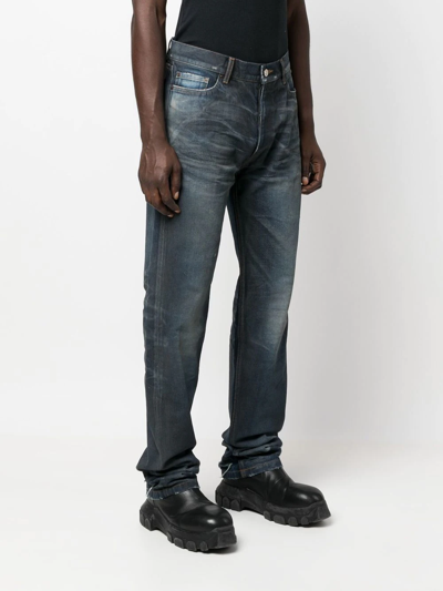 Shop Balenciaga Mid-rise Straight-leg Jeans In Blue