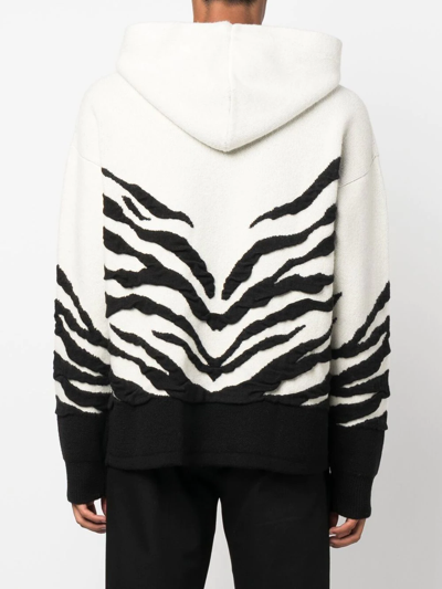 Shop Just Cavalli Zebra-pattern Crew Neck Jumper In White