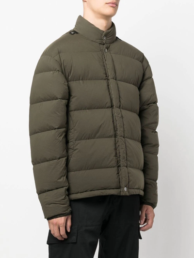 Stone Island Shadow Project Press-stud Puffer Jacket In Green