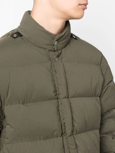 Stone Island Shadow Project Press-stud Puffer Jacket In Green