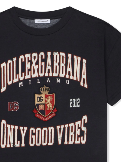 Shop Dolce & Gabbana Heraldic Patch T-shirt In Black