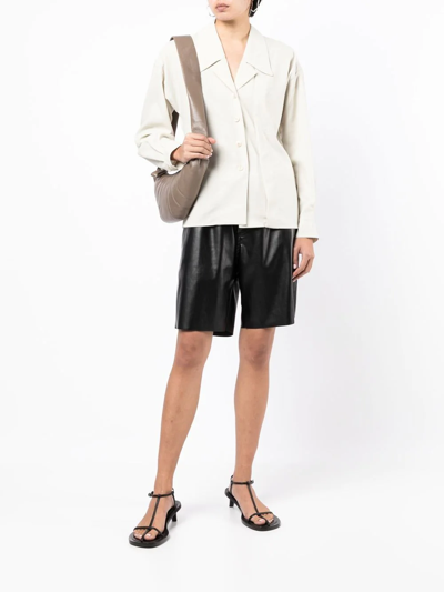 Low Classic Notched-collar Shirt In Green