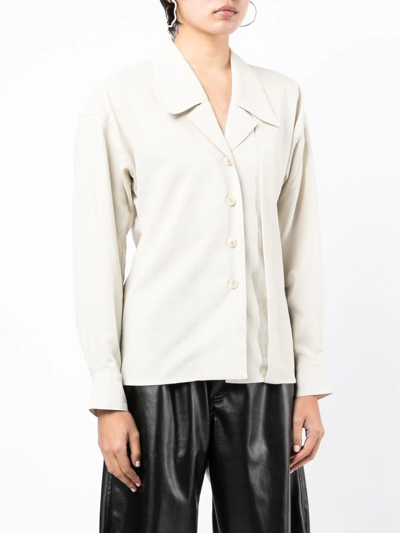 Low Classic Notched-collar Shirt In Green