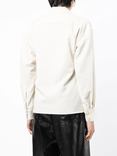 Low Classic Notched-collar Shirt In Green