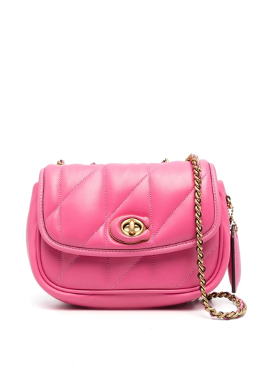 Coach Pillow Madison Quilted Leather Shoulder Bag In Bright Pink