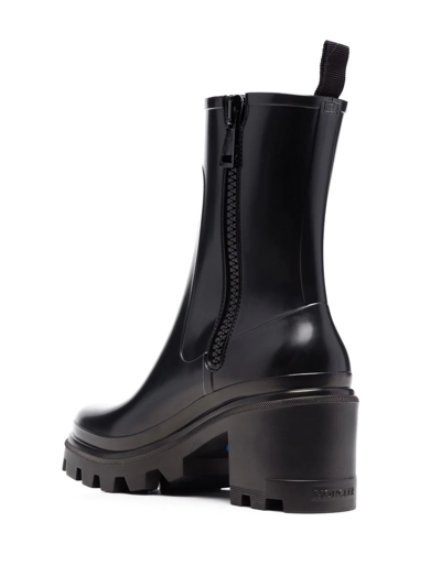 Shop Moncler Logo-embossed 70mm Boots In Black