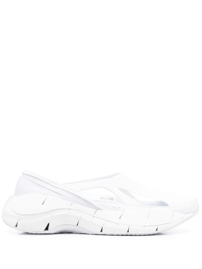 Shop Maison Margiela Cut-out Ridged Sneakers In White