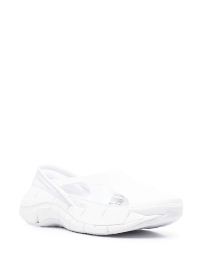 Shop Maison Margiela Cut-out Ridged Sneakers In White