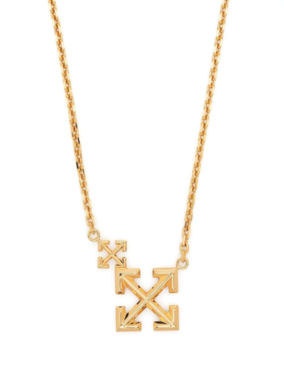Shop Off-white Arrows Chain Necklace In Gold