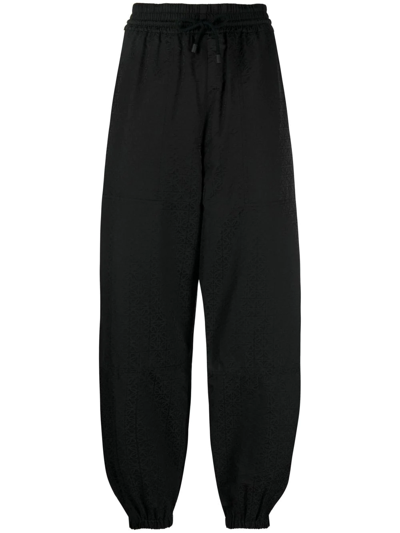 Shop Loewe Drawstring Track Pants In Black