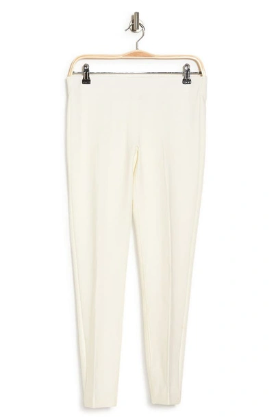 Shop Adrianna Papell Pull-on Straight Leg Pants In Ivory