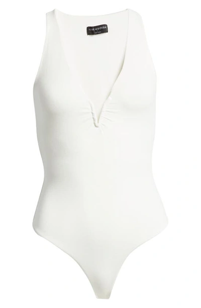 Shop Naked Wardrobe V-wire Bodysuit In White
