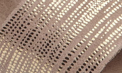 Shop Munro 'pisces' Sandal In Platinum Lizard Print Leather