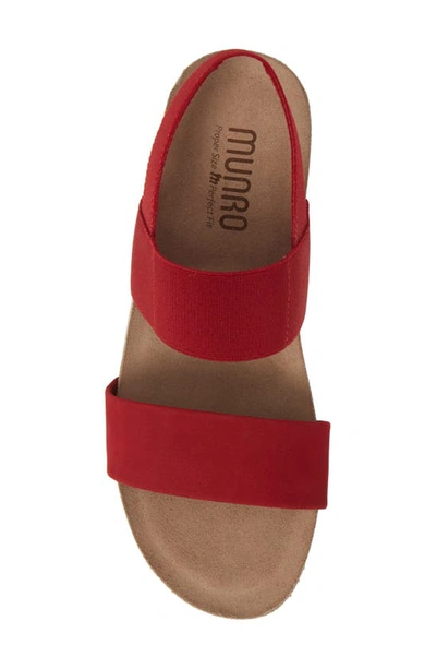 Shop Munro Pisces Sandal In Red Combo Leather