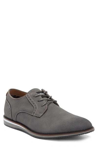 Shop Madden Hawltr Embossed Lace-up Derby In Grey Pu Suede