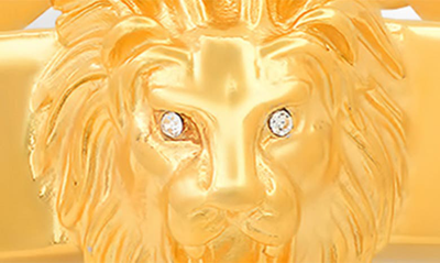 Shop Hmy Jewelry Crystal Lion Bracelet In Yellow