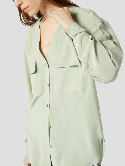 Shop Equipment Piapot Silk Shirt In Reseda Green