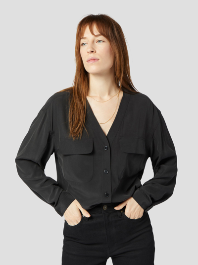 Shop Equipment Piapot Silk Shirt In True Black