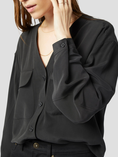 Shop Equipment Piapot Silk Shirt In True Black