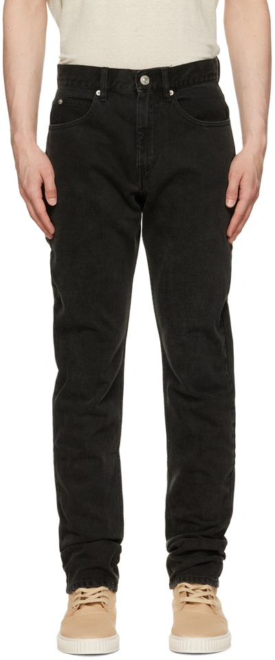 Shop Isabel Marant Black Jack Straight-leg Jeans In 02fk Faded Black