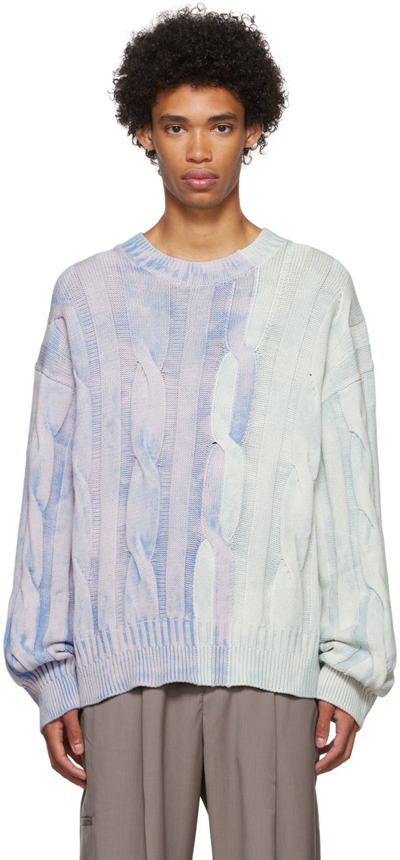 Shop Eytys Ssense Exclusive Blue & Purple Harris Sweater In Blue Acid