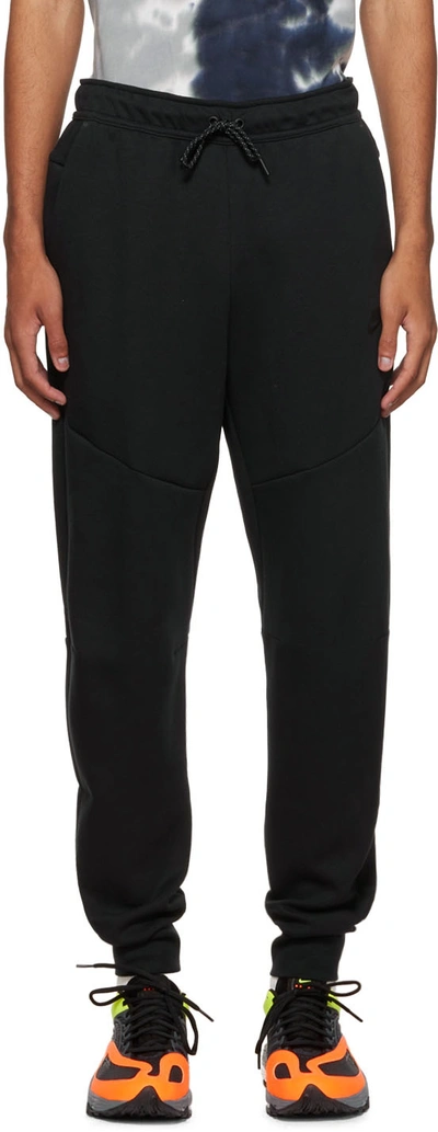 Shop Nike Black Sportswear Tech Lounge Pants In Black/black