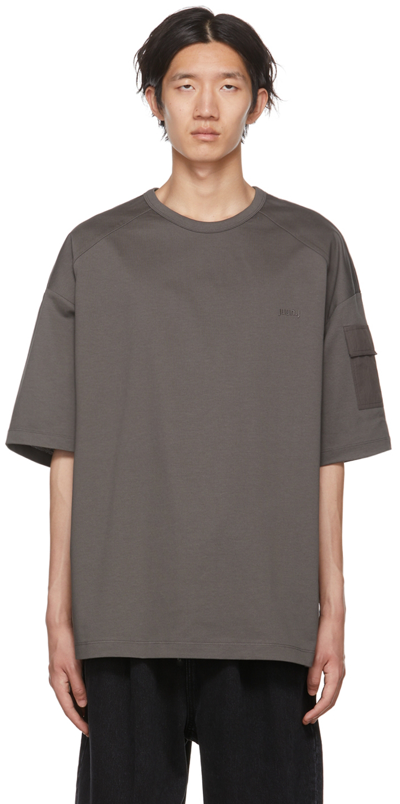 Shop Juunj Gray Cotton T-shirt In 3 Grey